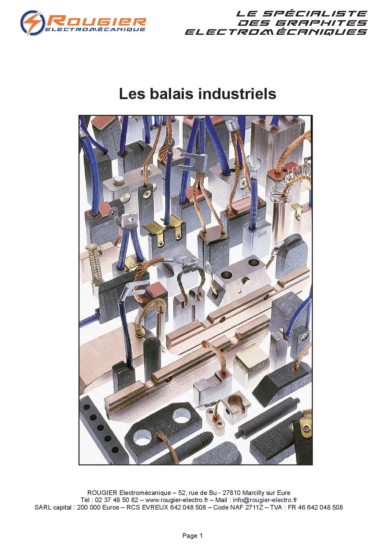 Fabricant de balais graphite / charbons moteur pour moteur