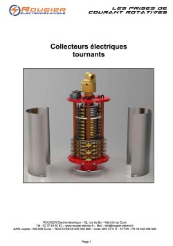 catalogue des CET Collecteurs électriques tournants